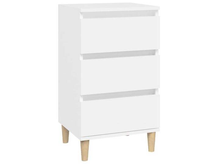 vidaXL Nachtkommode, Nachttisch Weiß 40x35x70 cm Holzwerkstoff von vidaXL