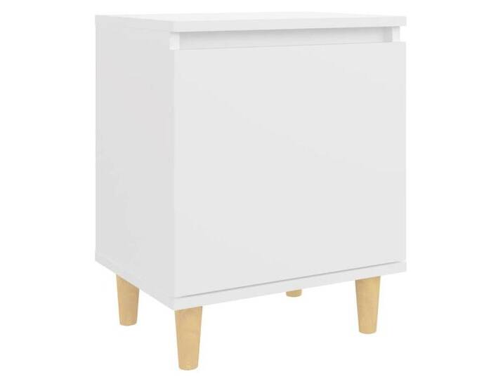 vidaXL Nachtkommode, Nachttisch mit Massivholz-Beinen Weiß 40x30x50 cm vidaXL Nachtkommode, Nachttisch mit Massivholz-Beinen Weiß 40x30x50 cm von vidaXL