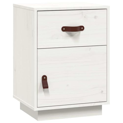 vidaXL Nachttisch 1 Schublade 1 Fach Nachtschrank Nachtkonsole Nachtkommode Schlafzimmer Schrank Kommode Weiß 40x34x55cm Massivholz Kiefer vidaXL Nachttisch 1 Schublade 1 Fach Nachtschrank Nachtkonsole Nachtkommode Schlafzimmer Schrank Kommode Weiß 40x34x55cm Massivholz Kiefer von vidaXL