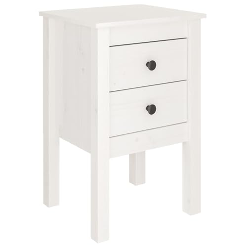 vidaXL Nachttisch 2 Schubladen Nachtschrank Nachtkonsole Nachtkommode Schlafzimmer Schrank Kommode Weiß 40x35x61,5cm Massivholz Kiefer vidaXL Nachttisch 2 Schubladen Nachtschrank Nachtkonsole Nachtkommode Schlafzimmer Schrank Kommode Weiß 40x35x61,5cm Massivholz Kiefer von vidaXL