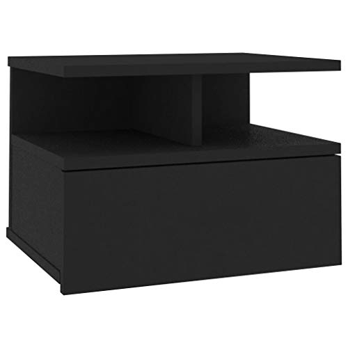 vidaXL Nachttisch Hängend Schublade offene Fächer Nachtkommode Nachtschrank Nachtkonsole Wandboard Wandregal Schwarz 40x31x27cm Holzwerkstoff vidaXL Nachttisch Hängend Schublade offene Fächer Nachtkommode Nachtschrank Nachtkonsole Wandboard Wandregal Schwarz 40x31x27cm Holzwerkstoff von vidaXL