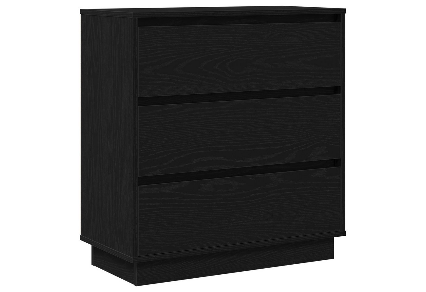 vidaXL Nachttisch LED Nachttisch Schwarz Eiche 71x34,5x75 cm Holzwerkstoff (1-St) von vidaXL