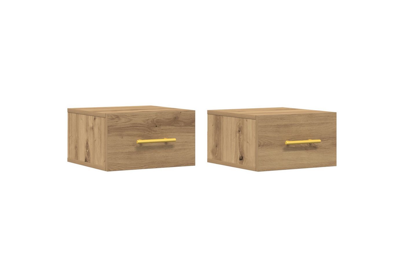vidaXL Nachttisch Nachtschrank Nachttische 2er Set Wandmontiert Artisan Eiche 35x35x20 c vidaXL Nachttisch Nachtschrank Nachttische 2er Set Wandmontiert Artisan Eiche 35x35x20 c von vidaXL