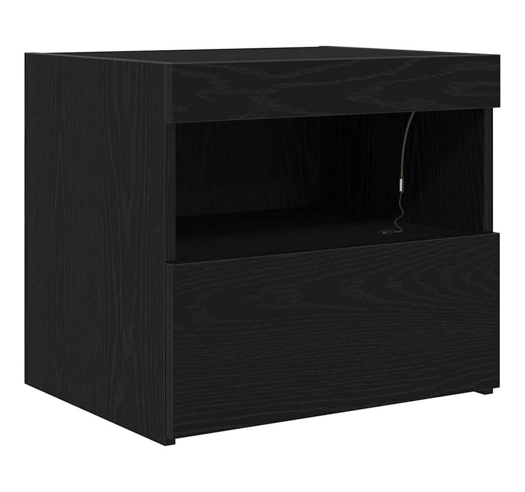vidaXL Nachttisch Nachtschrank Schwarze Eiche 50 x 40 x 45 cm Holzwerkstoff (1-St) von vidaXL