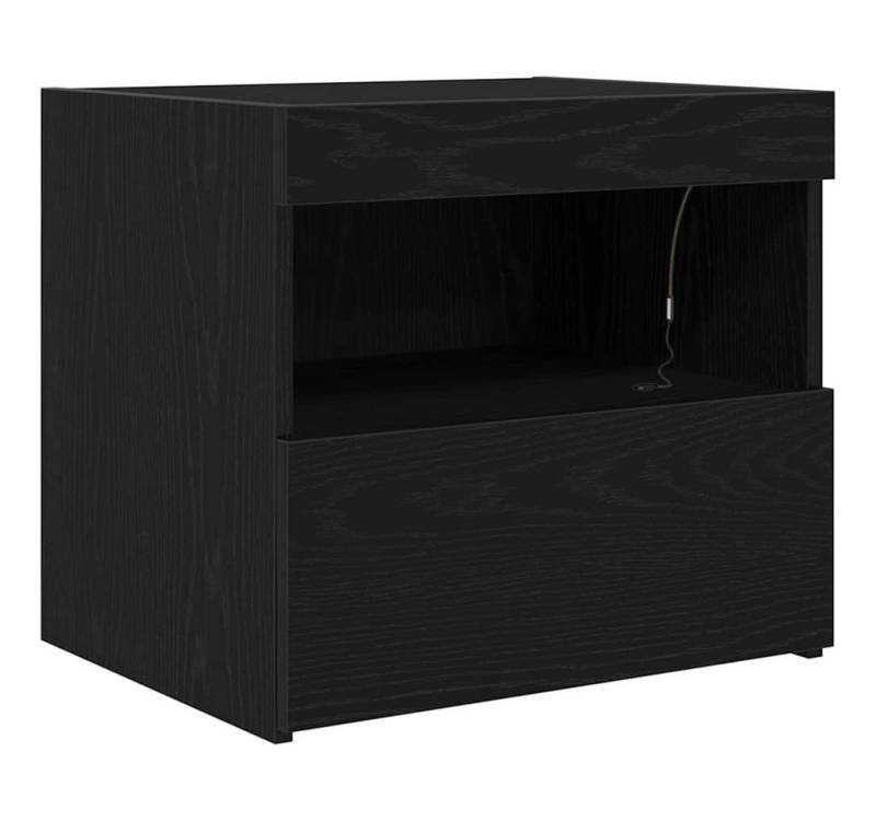 vidaXL Nachttisch Nachtschrank Schwarze Eiche 50 x 40 x 45 cm Holzwerkstoff (1-St) von vidaXL