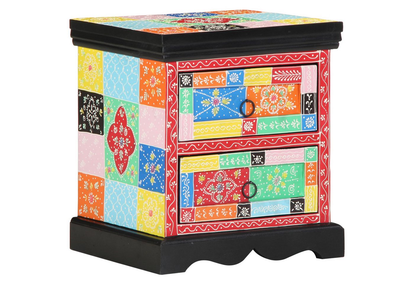 vidaXL Nachttisch Nachttisch 2er Set Mehrfarbig 40x35x45 cm Ingenieurholz vidaXL Nachttisch Nachttisch 2er Set Mehrfarbig 40x35x45 cm Ingenieurholz von vidaXL