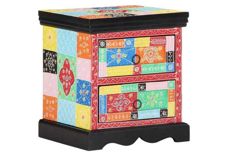 vidaXL Nachttisch Nachttisch 2er Set Mehrfarbig 40x35x45 cm Ingenieurholz von vidaXL