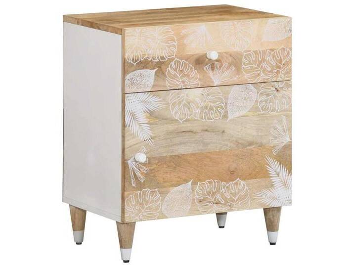 vidaXL Nachttisch Nachttisch 50x33x60 cm Massivholz (1-St), braun von vidaXL