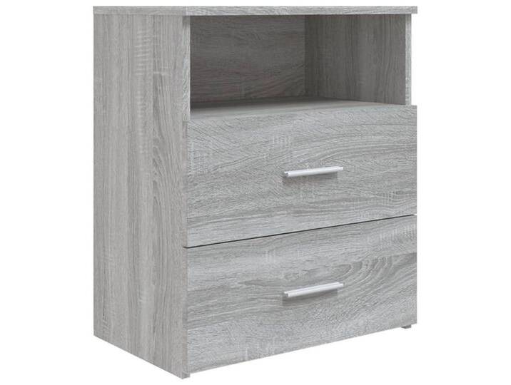vidaXL Nachttisch Nachttisch Grau Sonoma 50x32x60 cmNachtschrank Nachtkonsole Nachtschrä, grau von vidaXL