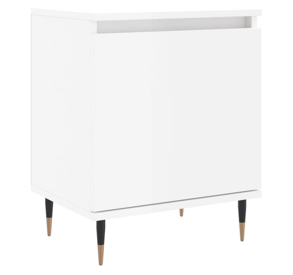 vidaXL Nachttisch Nachttisch Hochglanz-Weiß 40x30x50 cm Holzwerkstoff (1-St) von vidaXL