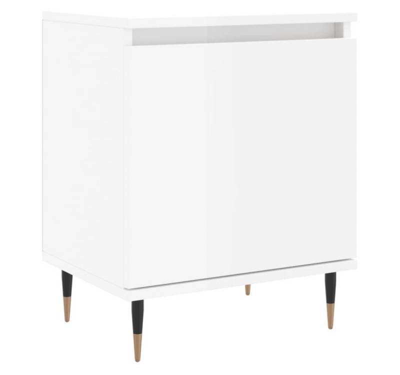 vidaXL Nachttisch Nachttisch Hochglanz-Weiß 40x30x50 cm Holzwerkstoff (1-St) von vidaXL