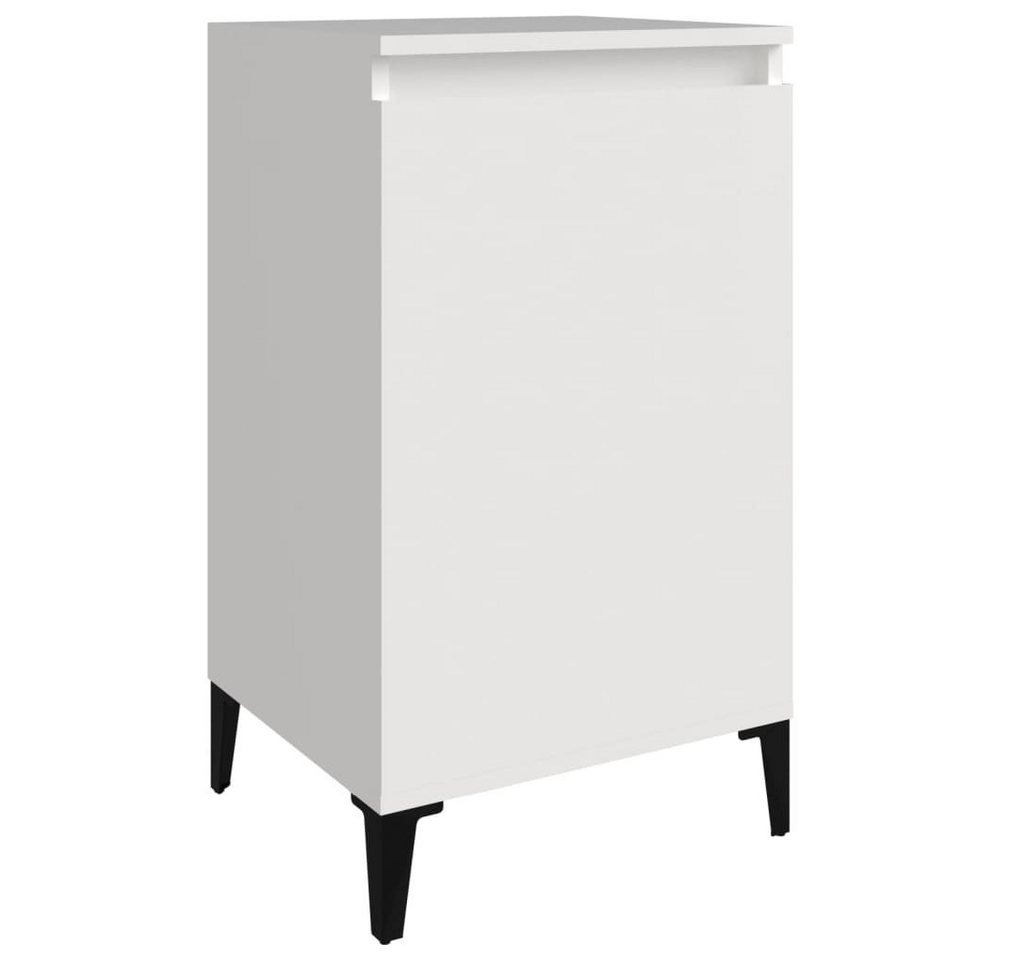 vidaXL Nachttisch Nachttisch Hochglanz-Weiß 40x35x70 cm Holzwerkstoff (1-St) von vidaXL