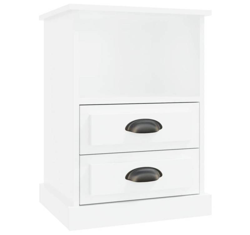 vidaXL Nachttisch Nachttisch Hochglanz-Weiß 43x36x60 cm (1-St) von vidaXL