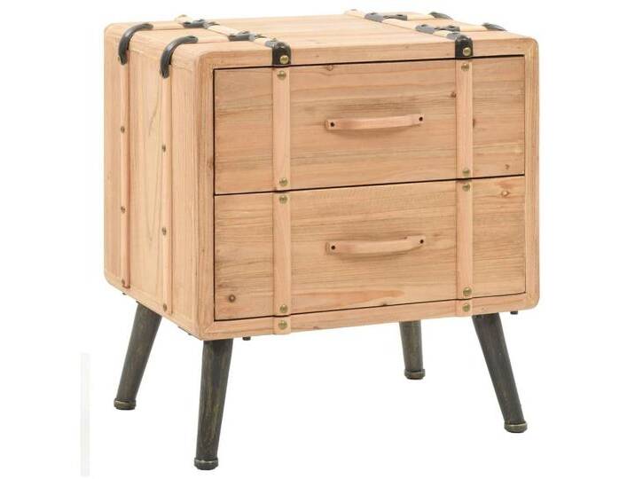 vidaXL Nachttisch Nachttisch Massiv Tannenholz 50 x 35 x 57 cm, braun von vidaXL