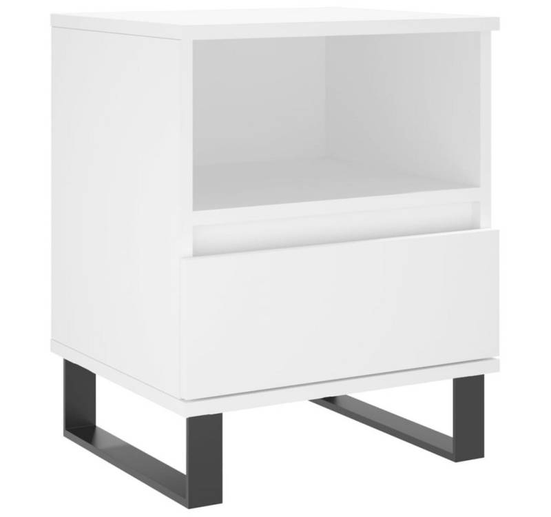 vidaXL Nachttisch Nachttisch Nachtschrank Nachtkommode Weiß 40x35x50 cm Spanplatte von vidaXL