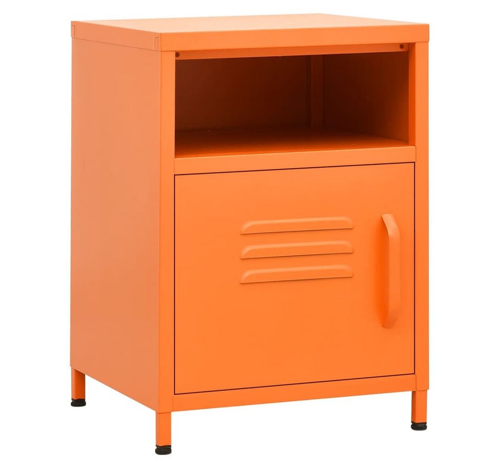 vidaXL Nachttisch Nachttisch Orange 35x35x51 cm Stahl (1-St) von vidaXL