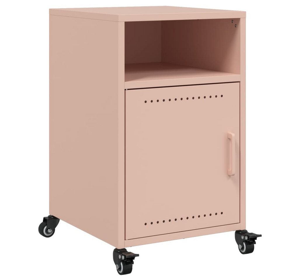 vidaXL Nachttisch Nachttisch Rosa 36x39x59 cm Stahl (1-St) von vidaXL