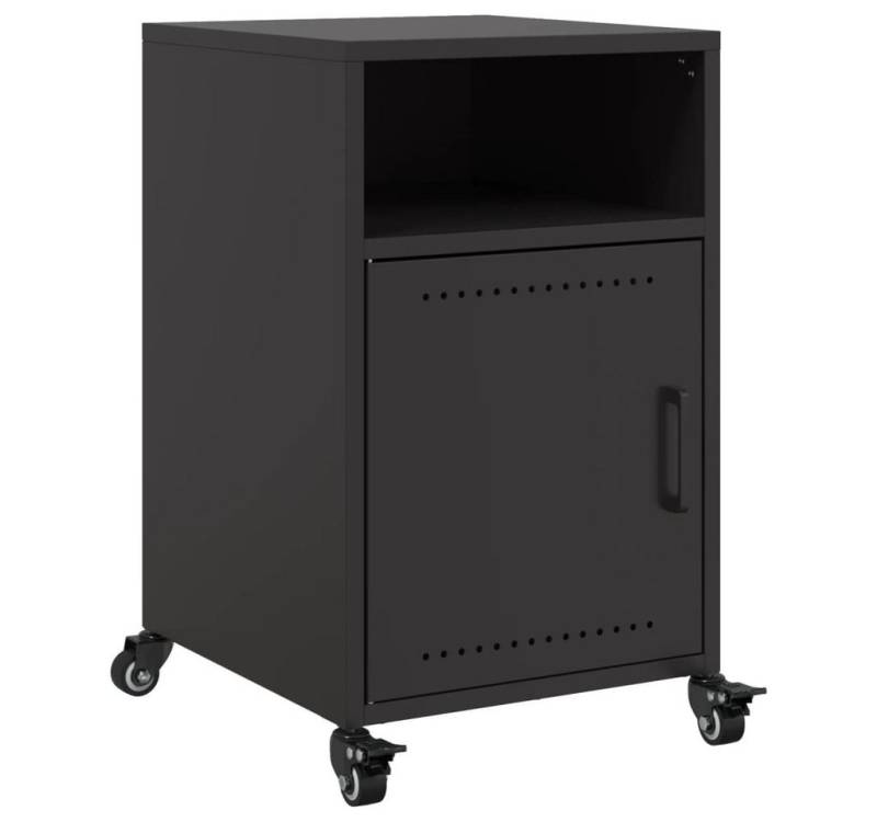 vidaXL Nachttisch Nachttisch Schwarz 36x39x59 cm Stahl (1-St) von vidaXL
