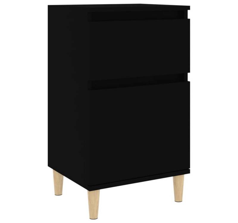 vidaXL Nachttisch Nachttisch Schwarz 40x35x70 cm (1-St) von vidaXL