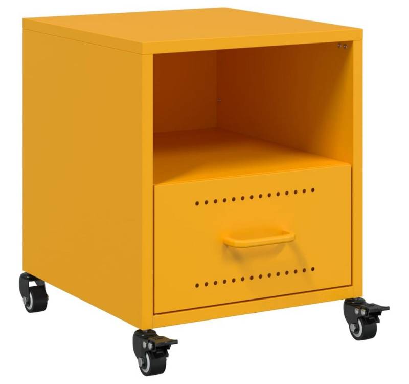 vidaXL Nachttisch Nachttisch Senfgelb 36x39x43,5 cm Stahl von vidaXL