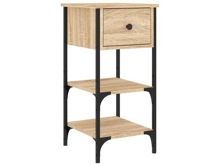 vidaXL Nachttisch Nachttisch Sonoma Eiche 34x36x70 cm Holz Nachtkonsole Nachtschrank, braun von vidaXL