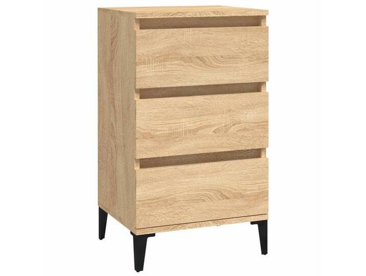 vidaXL Nachttisch Nachttisch Sonoma Eiche 40x35x70 cm Holz Nachtkonsole Nachtschrank, braun von vidaXL
