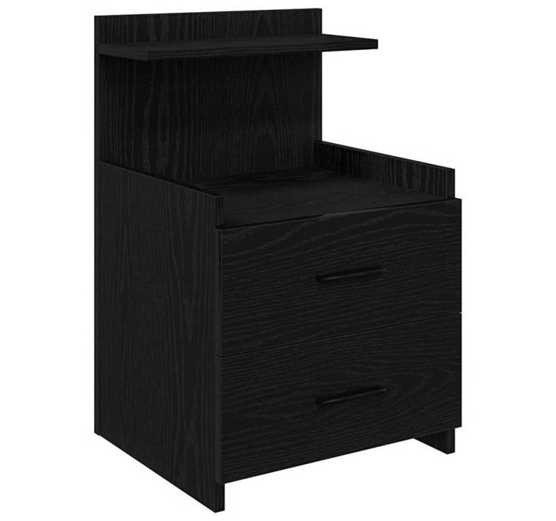 vidaXL Nachttisch Nachttisch mit 2 Schubladen Schwarz 40x36,5x62 cm (1-St) von vidaXL
