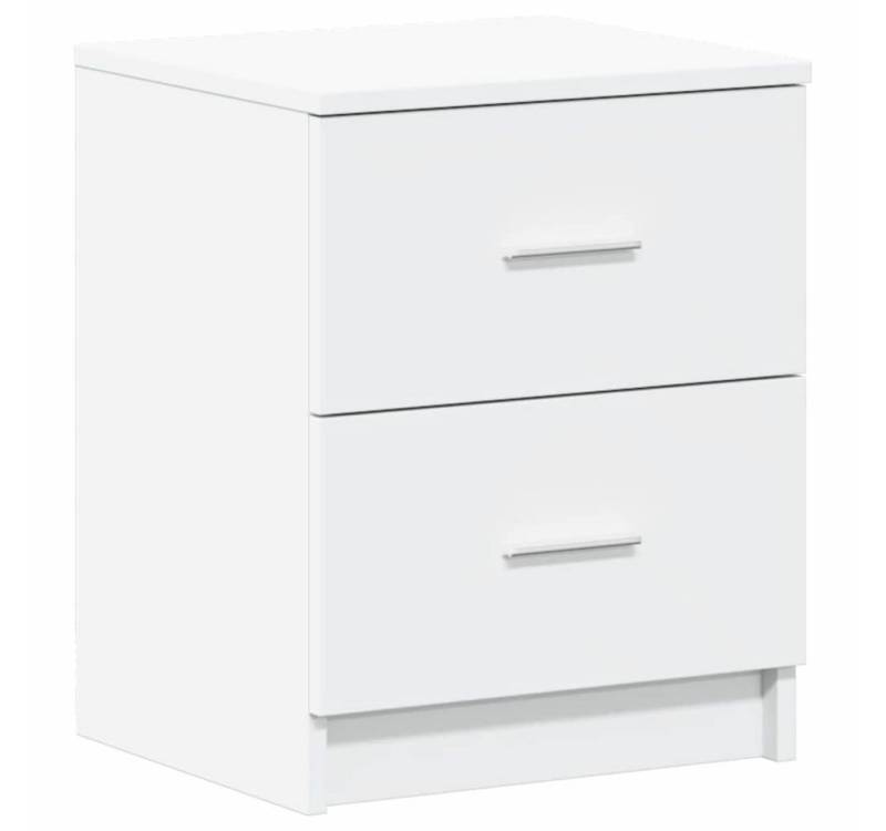 vidaXL Nachttisch Nachttisch mit 2 Schubladen Weiß 40x36x50 cm (1-St) von vidaXL