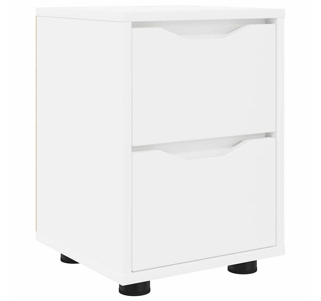 vidaXL Nachttisch Nachttisch mit Schubladen Weiß 30,5 x 30 x 43 cm Holzwerkstoff (1-St) von vidaXL