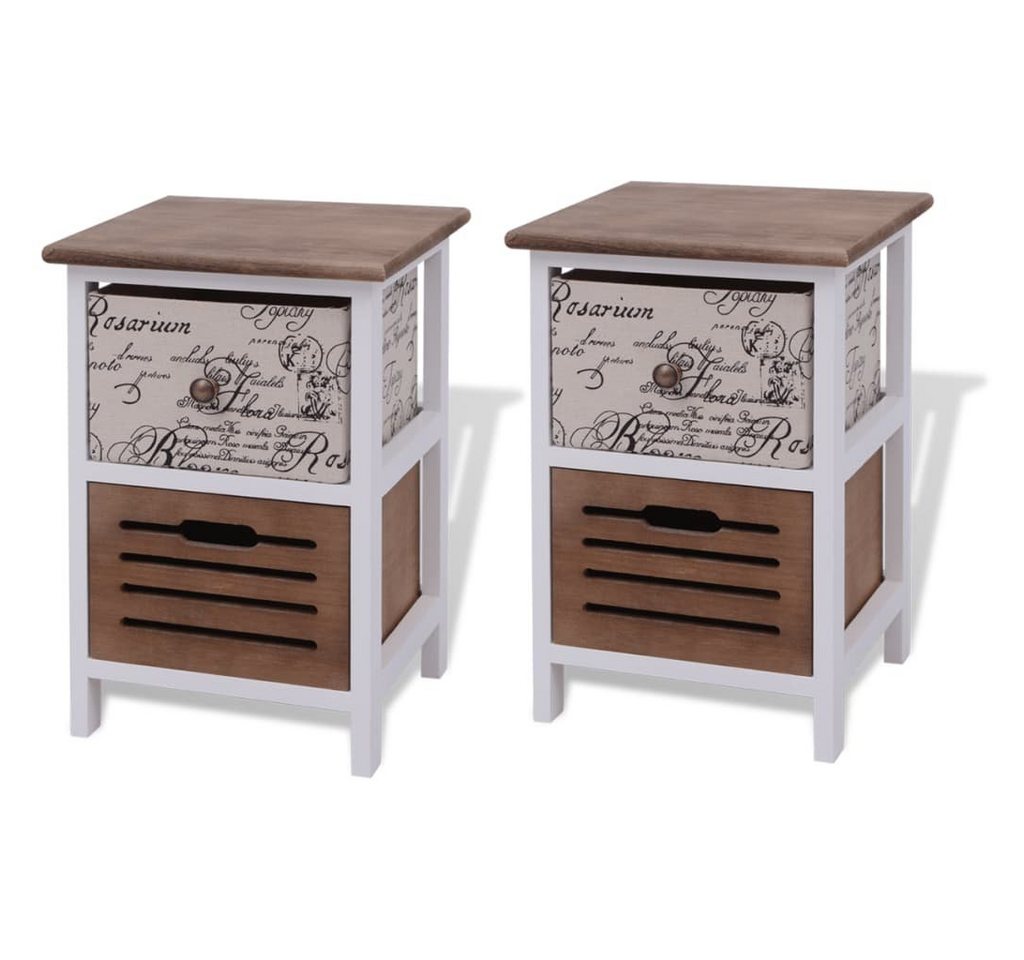 vidaXL Nachttisch Nachttische 2 Stk. Holz (2-St) von vidaXL