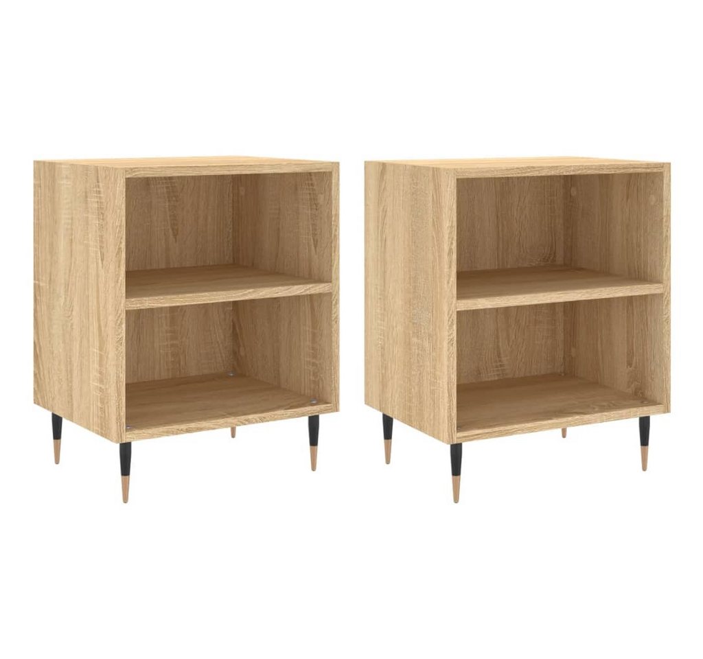 vidaXL Nachttisch Nachttische 2 Stk. Sonoma-Eiche 40x30x50 cm Holzwerkstoff (2-St) von vidaXL