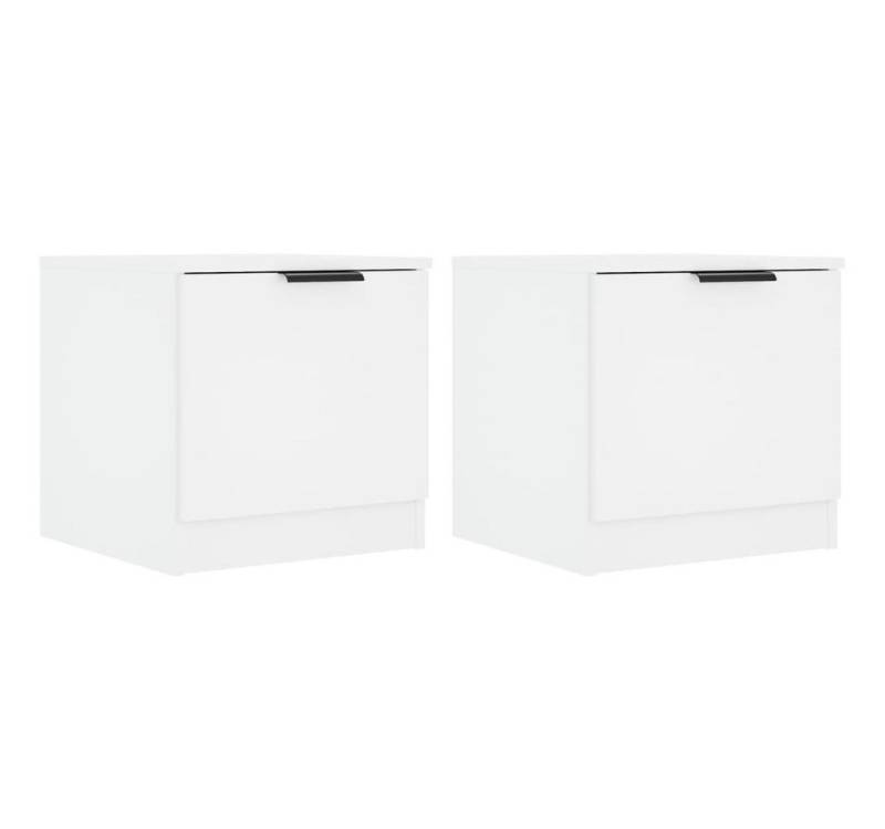 vidaXL Nachttisch Nachttische 2 Stk. Weiß 40x39x40 cm (2-St) von vidaXL