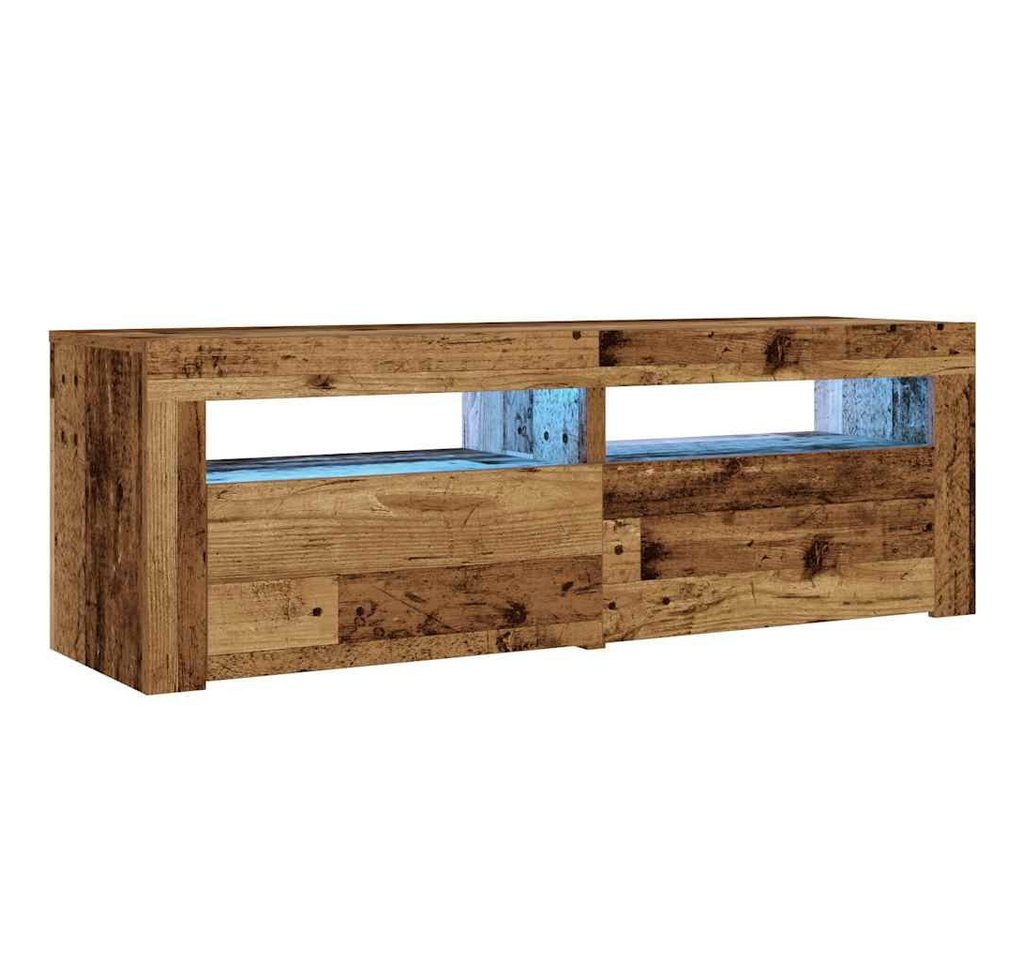 vidaXL Nachttisch Nachttische 2 Stk. mit LEDs Altholz-Optik 60x35x40 cm (2-St) von vidaXL