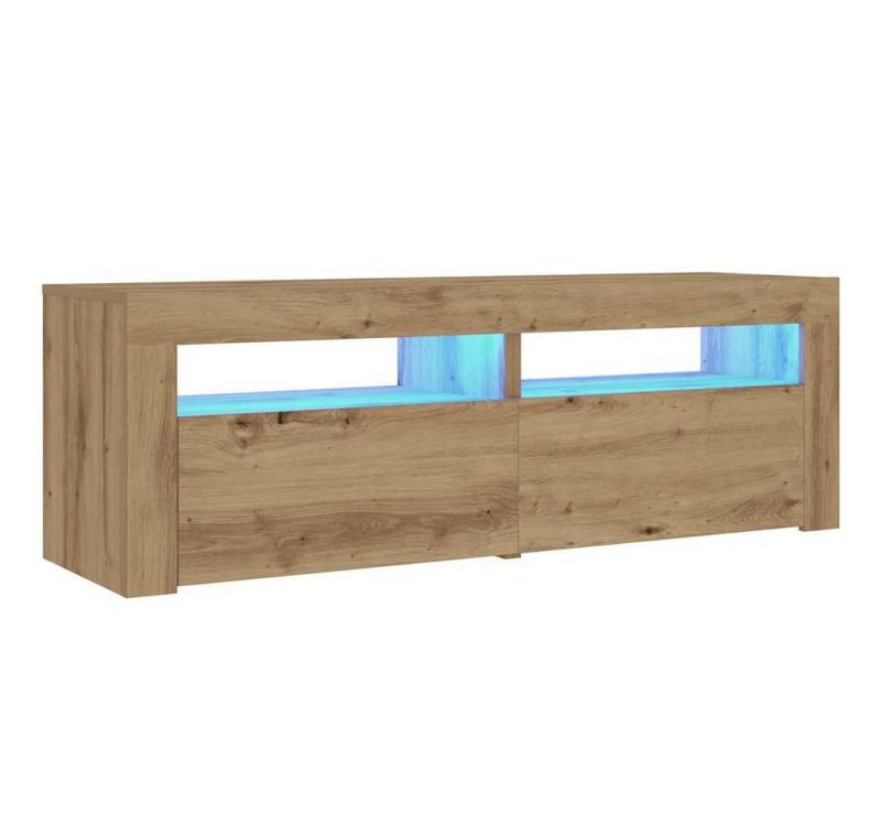 vidaXL Nachttisch Nachttische 2 Stk. mit LEDs Artisan-Eiche 60x35x40 cm (2-St) von vidaXL