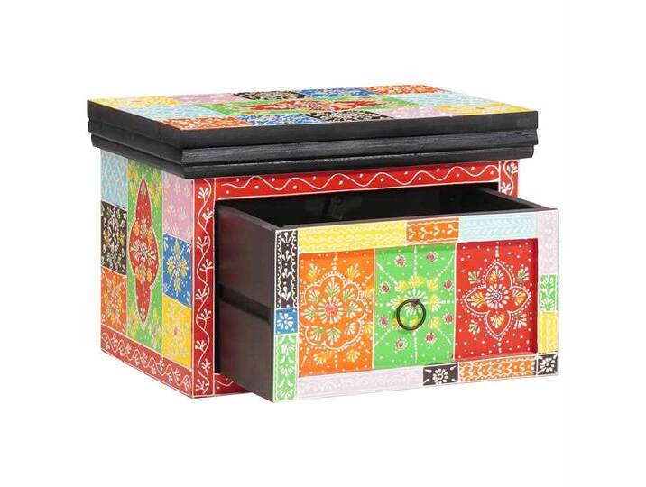 vidaXL Nachttisch Nachttisch 2 pcs Mehrfarbig 40 x 30 x 28 cm Massivholz (2-St) von vidaXL