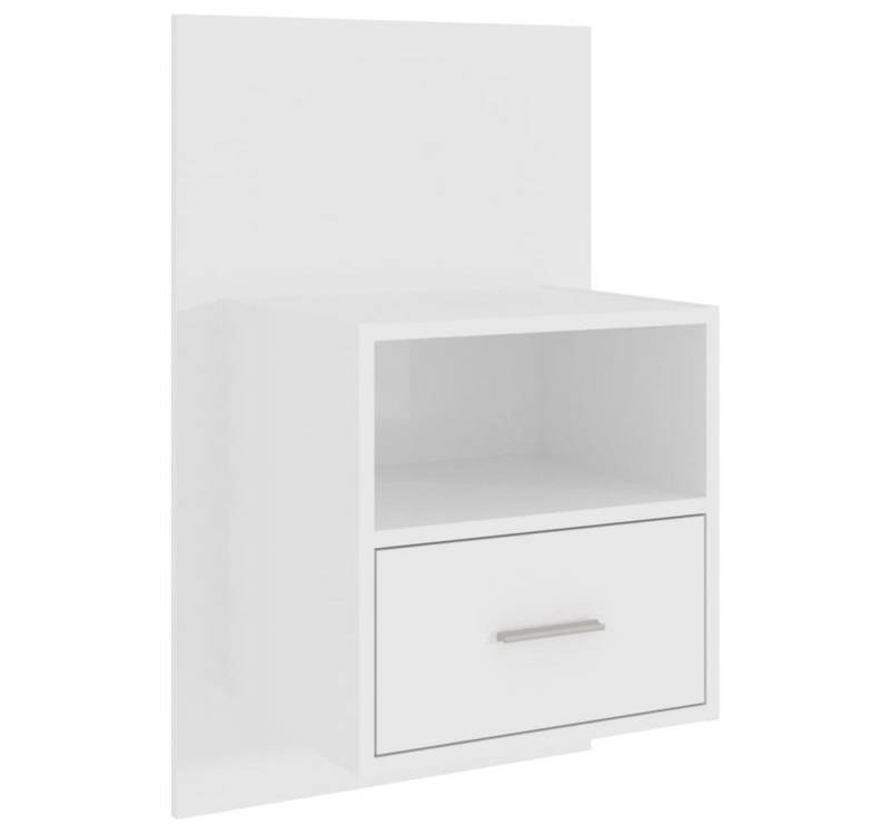 vidaXL Nachttisch Wand-Nachttisch Hochglanz-Weiß (1-St) von vidaXL