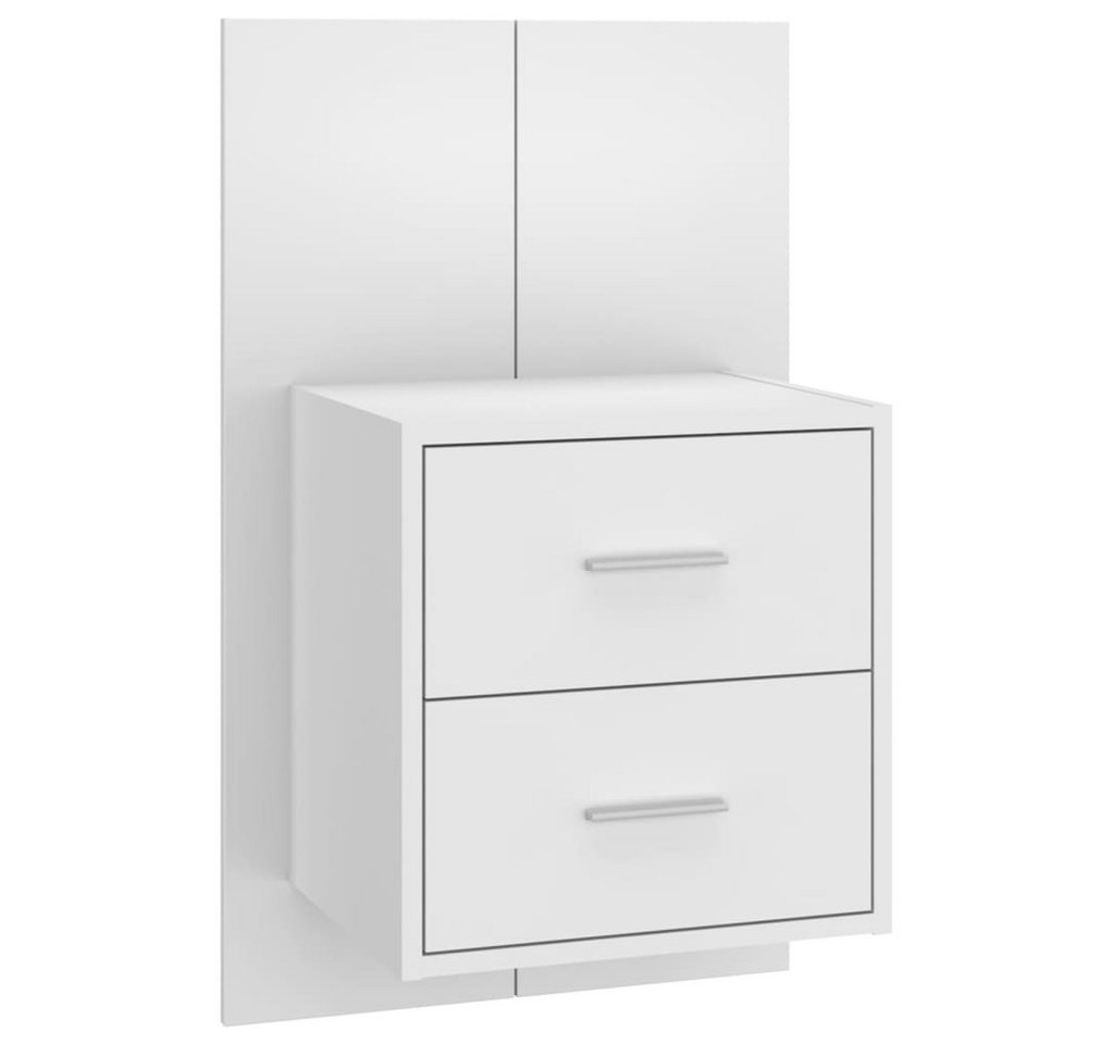 vidaXL Nachttisch Wand-Nachttisch Hochglanz-Weiß Holz Nachtkonsole Tisch von vidaXL