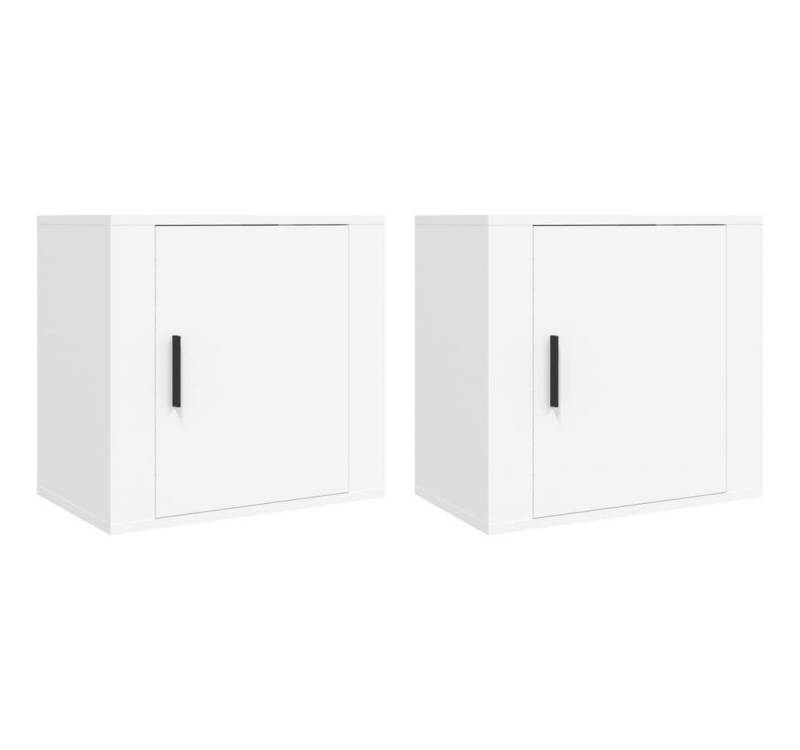 vidaXL Nachttisch Wand-Nachttische 2 Stk. Weiß 50x30x47 cm (2-St) von vidaXL