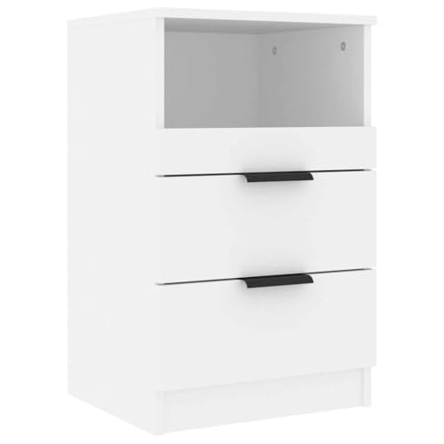 vidaXL Nachttisch mit 2 Schubladen 1 Fach Nachtschrank Nachtkonsole Nachtkommode Schlafzimmer Schrank Kommode Weiß Holzwerkstoff 40x36x65cm vidaXL Nachttisch mit 2 Schubladen 1 Fach Nachtschrank Nachtkonsole Nachtkommode Schlafzimmer Schrank Kommode Weiß Holzwerkstoff 40x36x65cm von vidaXL