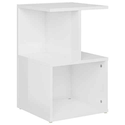 vidaXL Nachttisch mit offenen Fächern Nachtschrank Nachtkonsole Nachtkommode Schlafzimmer Schrank Kommode Hochglanz-Weiß 35x35x55cm Holzwerkstoff vidaXL Nachttisch mit offenen Fächern Nachtschrank Nachtkonsole Nachtkommode Schlafzimmer Schrank Kommode Hochglanz-Weiß 35x35x55cm Holzwerkstoff von vidaXL