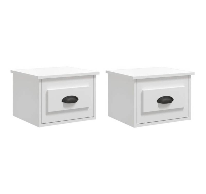 vidaXL Nachtkommode, Wand-Nachttische 2 Stk. Hochglanz-Weiß 41,5x36x28 cm vidaXL Nachtkommode, Wand-Nachttische 2 Stk. Hochglanz-Weiß 41,5x36x28 cm von vidaXL