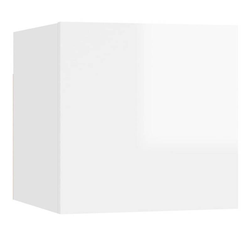 vidaXL Nachtkommode, Nachttisch Hochglanz-Weiß 30,5x30x30 cm Holzwerkstoff von vidaXL