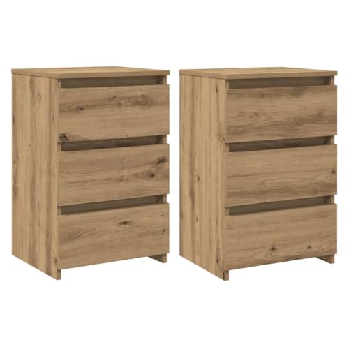 vidaXL Nachttische 2 STK. Artisan-Eiche 40x35x62,5 cm Holzwerkstoff, Nachtschrank, Nachtkonsole, Schlafzimmermöbel, Nachtschränke, Nachtkommode vidaXL Nachttische 2 STK. Artisan-Eiche 40x35x62,5 cm Holzwerkstoff, Nachtschrank, Nachtkonsole, Schlafzimmermöbel, Nachtschränke, Nachtkommode von vidaXL