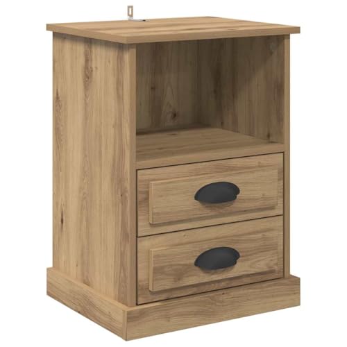 vidaXL Nachttische - Moderne Nachtkommoden für Dein Schlafzimmer. Praktisch und stylisch, ideal für Stauraum. Aus Holz, perfekt für zeitgemäße, funktionale Einrichtung im minimalistischen Design. von vidaXL