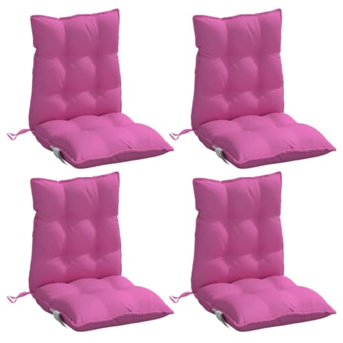 vidaXL Niedriglehner-Auflagen 4 STK. Rosa Oxford-Gewebe von vidaXL