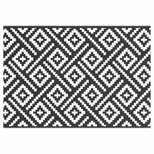 vidaXL Outdoor Teppich, Gartenteppich Beidseitig, Balkonteppich Terrassenteppich UV-beständig, Läufer Teppich für Balkon Terrasse, Weiß Schwarz 160x230cm PP vidaXL Outdoor Teppich, Gartenteppich Beidseitig, Balkonteppich Terrassenteppich UV-beständig, Läufer Teppich für Balkon Terrasse, Weiß Schwarz 160x230cm PP von vidaXL