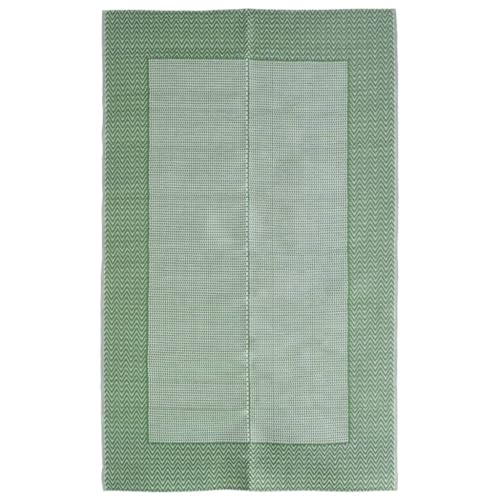 vidaXL Outdoor Teppich Doppellagiges Jacquard-Muster Balkon Terrasse Garten Außenteppich Balkonteppich Gartenteppich Terrassenteppich Grün 190x290cm PP von vidaXL