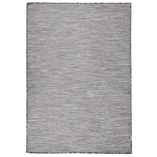 vidaXL Outdoor Teppich Flachgewebe Witterungsbeständig UV-beständig Außenteppich Balkon Terrasse Garten Swimming Pool 160x230cm Braun Blau vidaXL Outdoor Teppich Flachgewebe Witterungsbeständig UV-beständig Außenteppich Balkon Terrasse Garten Swimming Pool 160x230cm Braun Blau von vidaXL