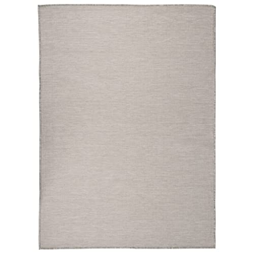 vidaXL Outdoor Teppich Flachgewebe Witterungsbeständig UV-beständig Außenteppich Balkon Terrasse Garten Swimming Pool 200x280cm Taupe von vidaXL