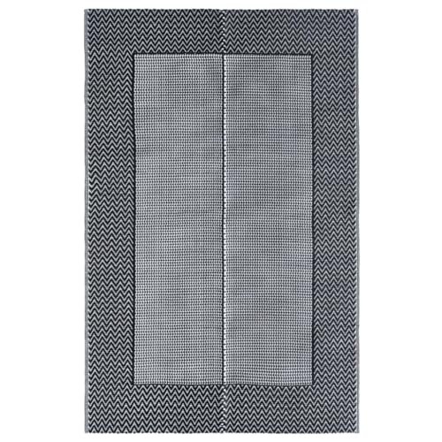 vidaXL Outdoor Teppich Zweischichtiger Jacquard Terrassenteppich Küchenteppich Außenteppich Indoor Balkon Terrasse Flur Küche Bad Grau 120x180cm PP vidaXL Outdoor Teppich Zweischichtiger Jacquard Terrassenteppich Küchenteppich Außenteppich Indoor Balkon Terrasse Flur Küche Bad Grau 120x180cm PP von vidaXL